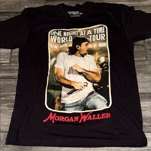Morgan Wallen Black Tour Graphic Tee tour large shirt concert